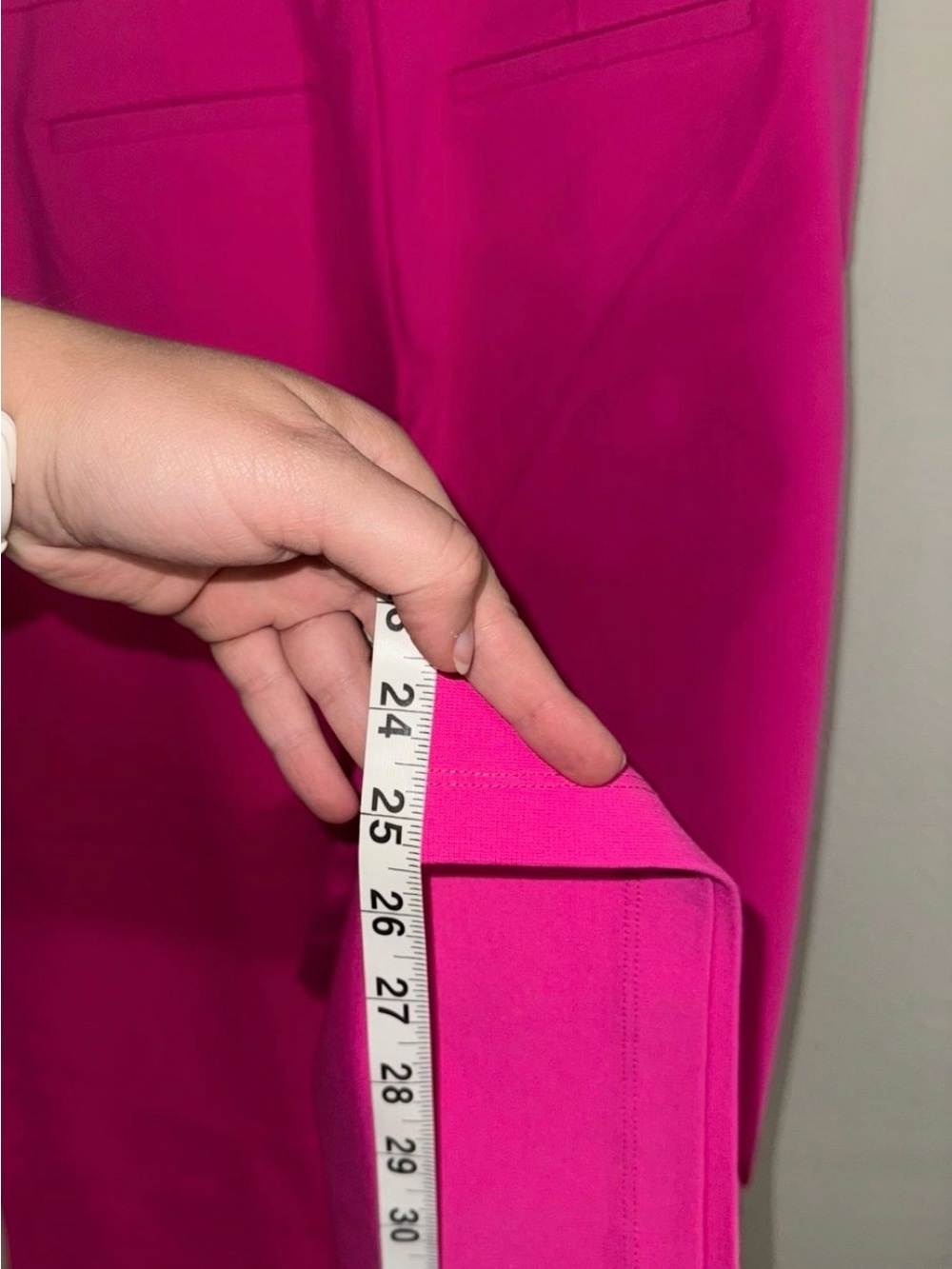 Dear Scarlett SZ L Magic Pants Vibrant Fuchsia Cropped Wide-Leg Pants NWT - Picture 4 of 5